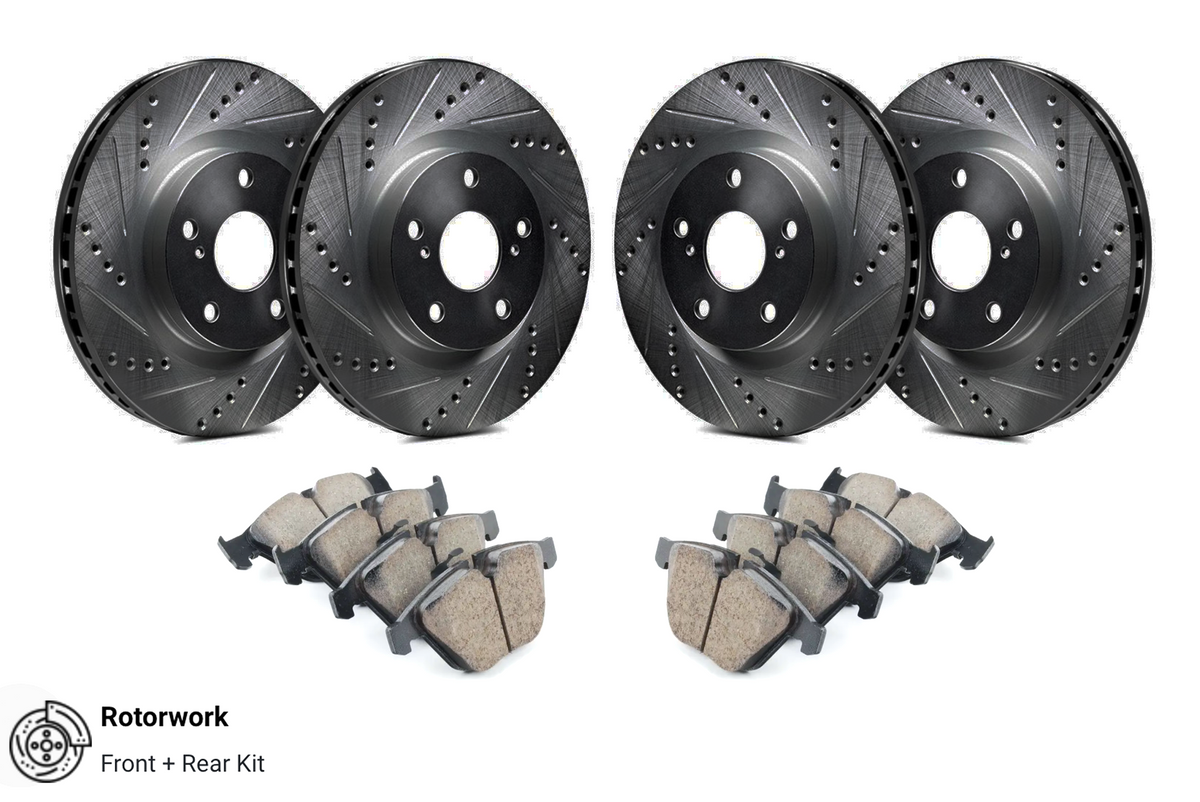 Front & Rear Brake Rotor Set For 2010-2015 Chevrolet Camaro – Premium G-Coated, 10-Year Warranty